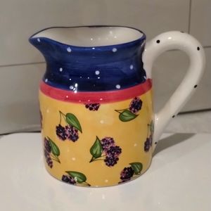 Bois d'Arc Painted Berries Pitcher